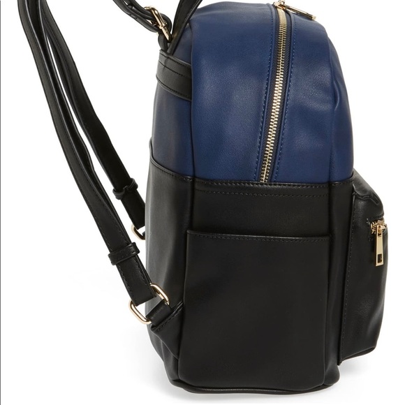 Nordstrom colorblock blue black zipper backpack - Picture 4 of 9